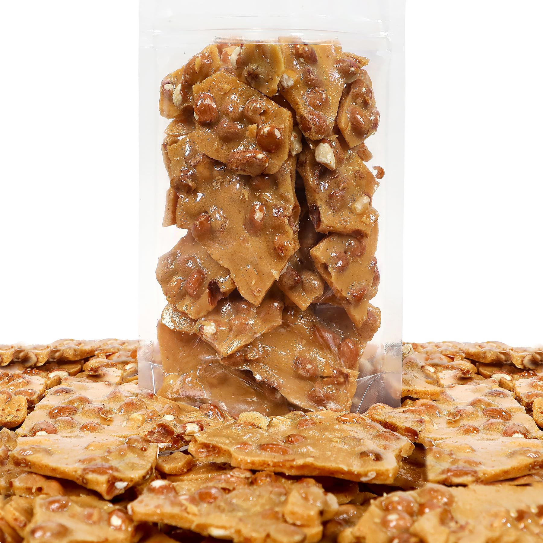 Cacahuates tostados en primer plano en Peanut Brittle Smarty Stop realzando sabor y aroma