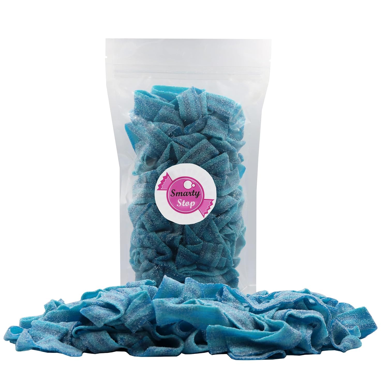 Smarty Stop cintas blueberry usadas como decoración en cupcake, aportando color y acidez