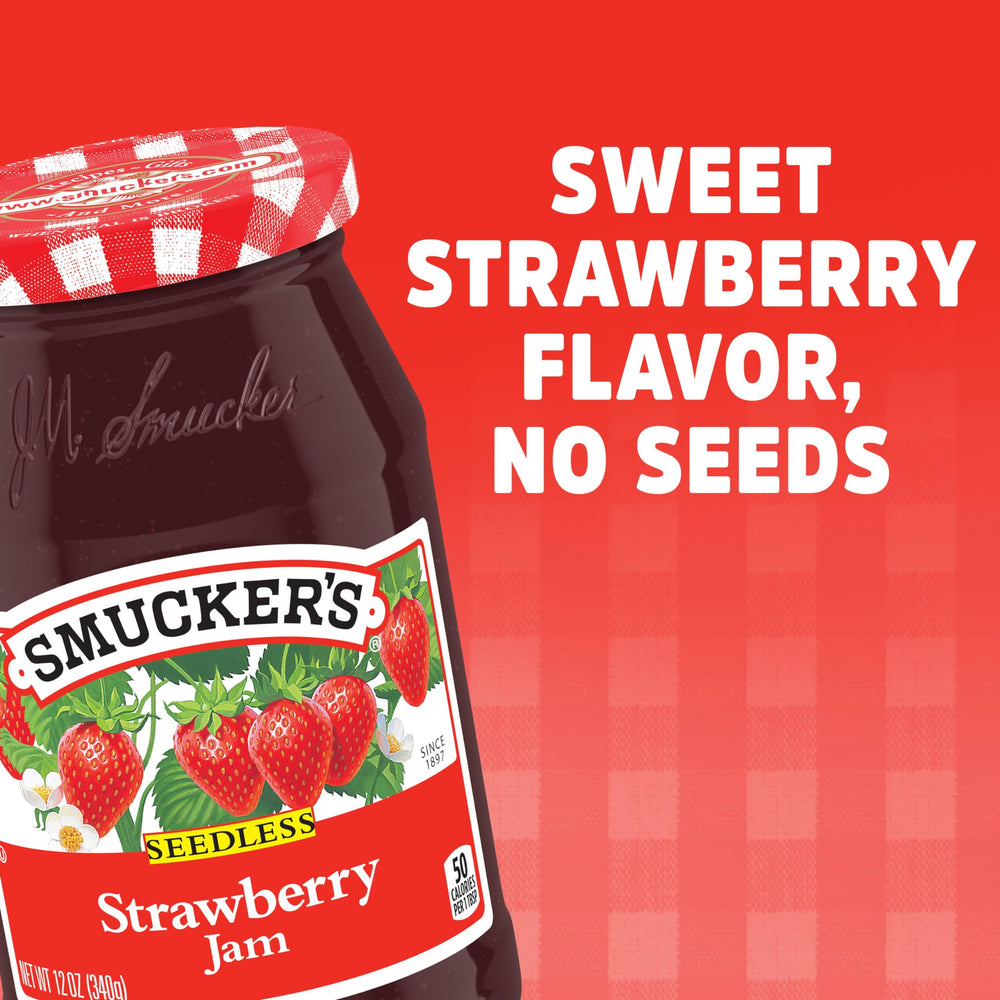 Smucker's comparación de tamaño del frasco de 12 oz para referencia de porción
