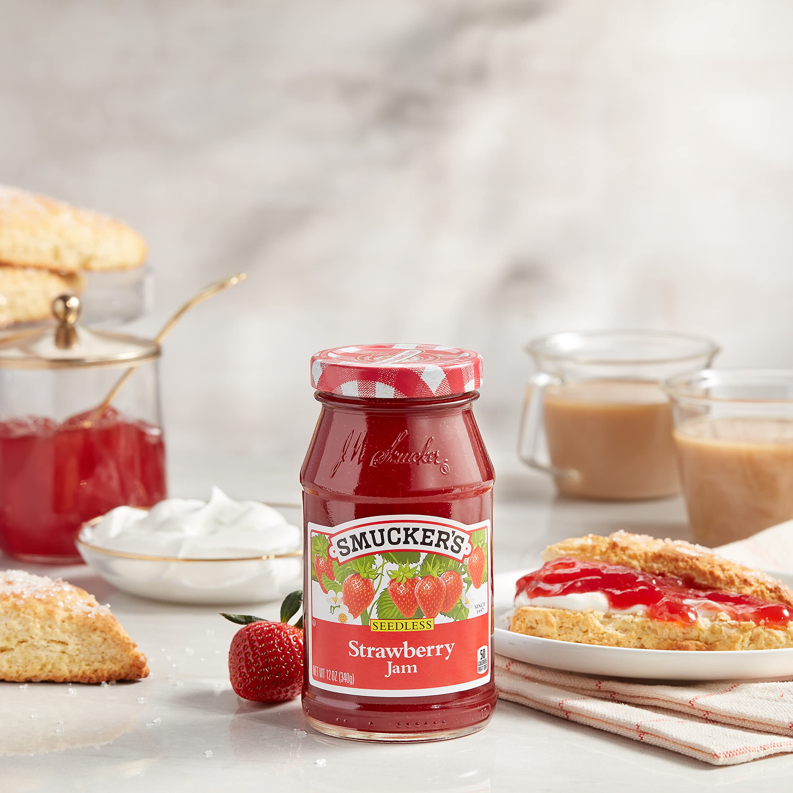 Smucker's etiqueta del frasco y lista de ingredientes para información clara