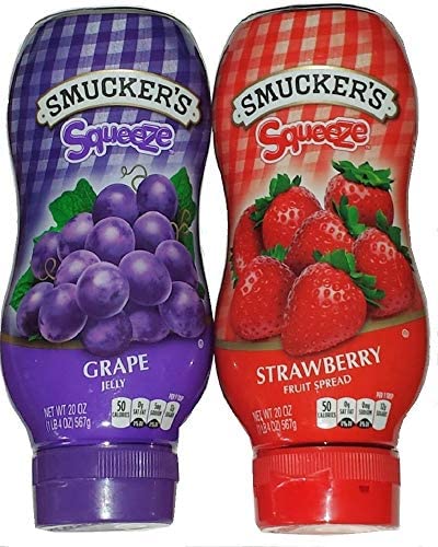 Smucker's frasco vista frontal mostrando etiqueta clara y sabor reconocible para desayunos