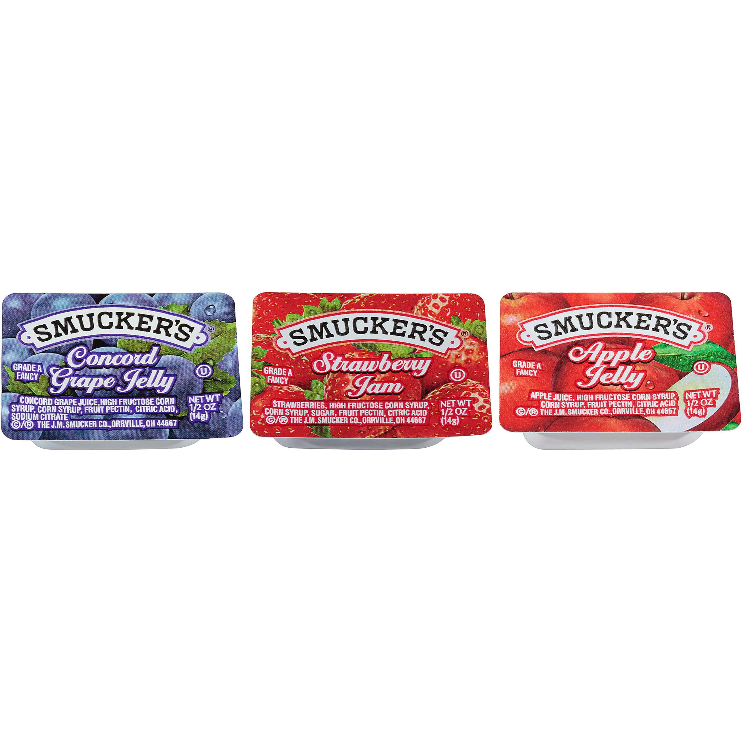 Smucker's estuche frontal mostrando surtido y diseño atractivo