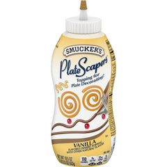 Smucker's envase frontal del pack de 12 PlateScapers vainilla mostrando el diseño y cantidad