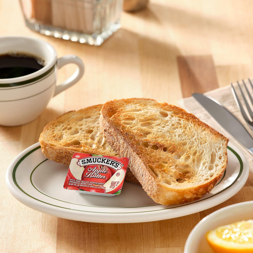 Smucker's disposición en caddy de mesa, presentación profesional