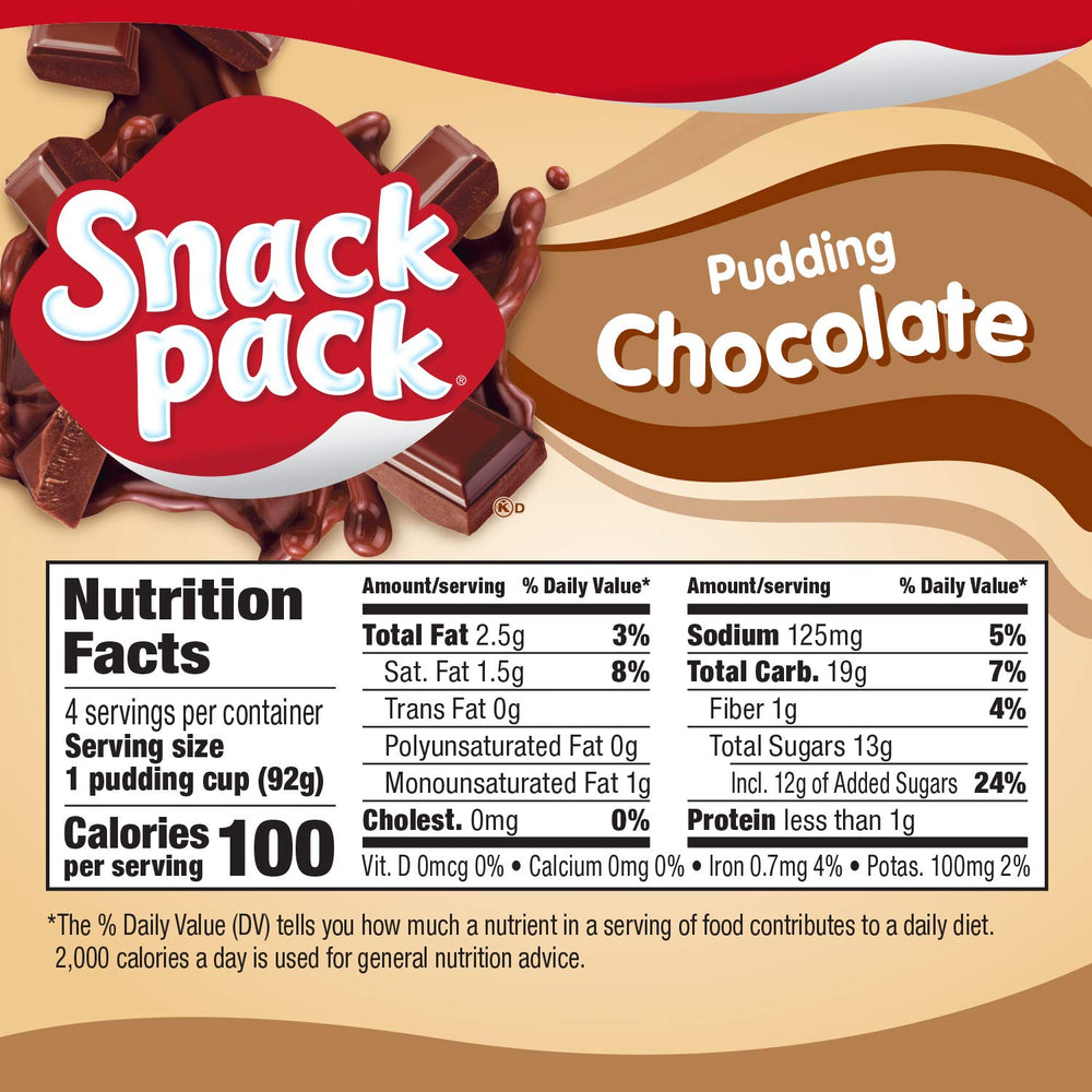 Snack Pack vaso detalle de textura cremosa de pudding con aspecto apetitoso