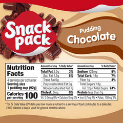 Snack Pack vaso detalle de textura cremosa de pudding con aspecto apetitoso