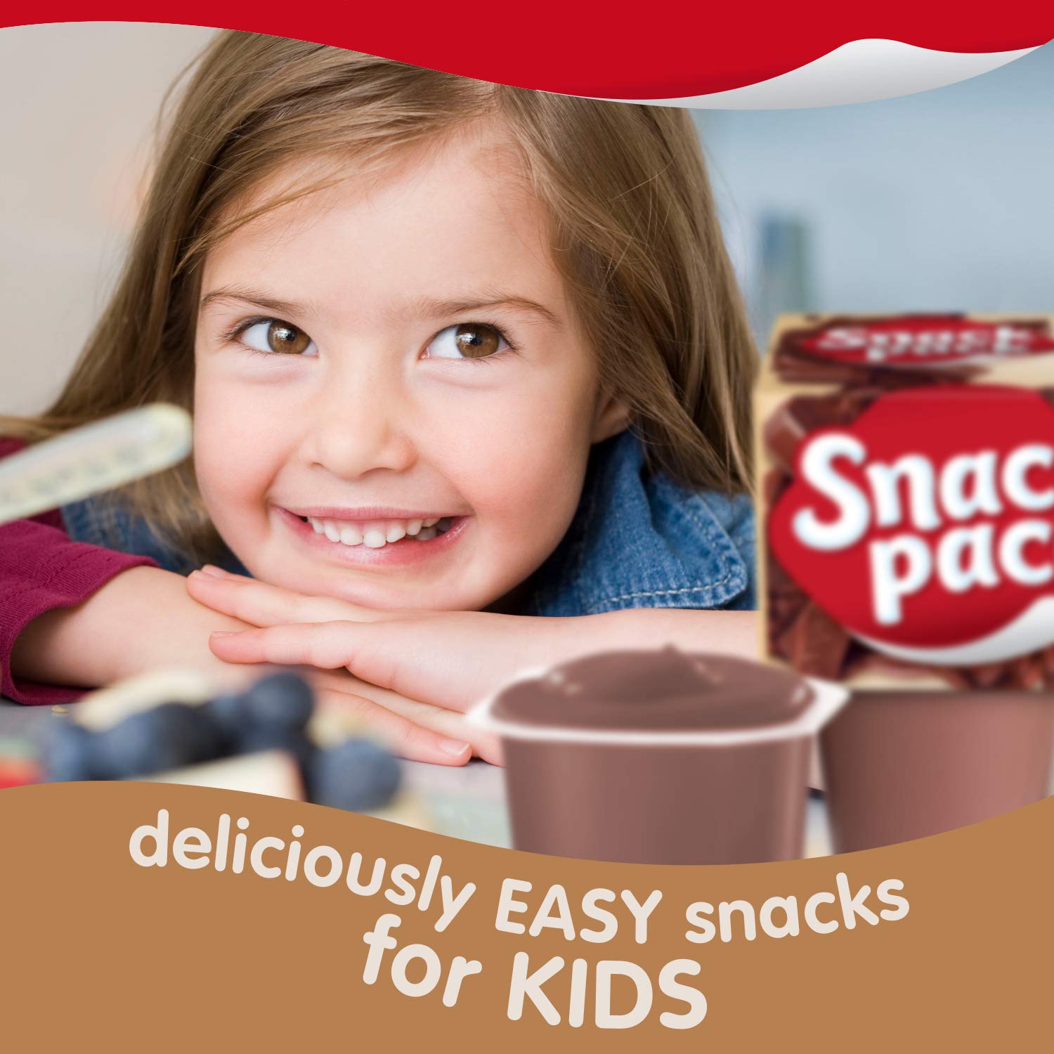 Snack Pack vasos abiertos con fruta encima para una merienda equilibrada