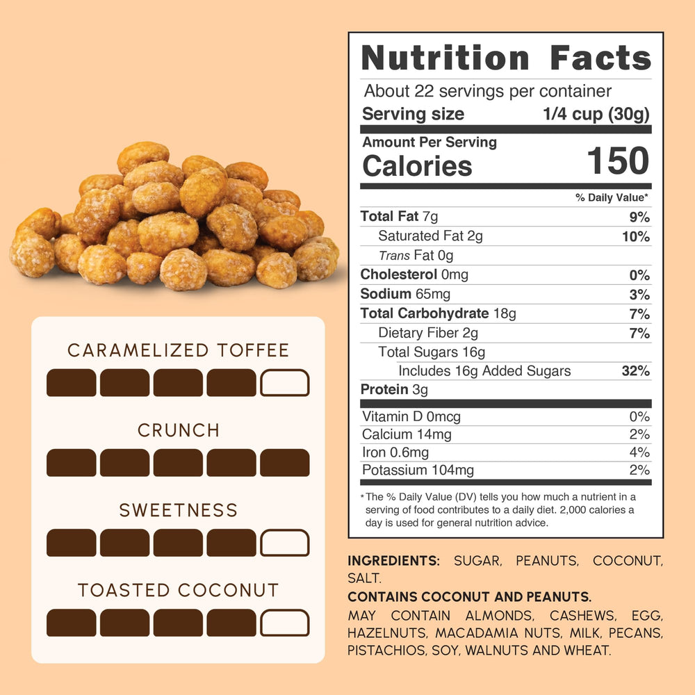 Snackathon bol con cacahuetes toffee ideal para fiestas y compartir