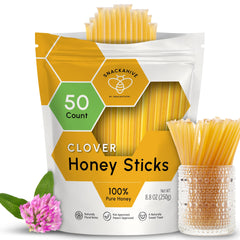 Snackathon paquete frontal mostrando 50 pajitas, práctico para almacenamiento