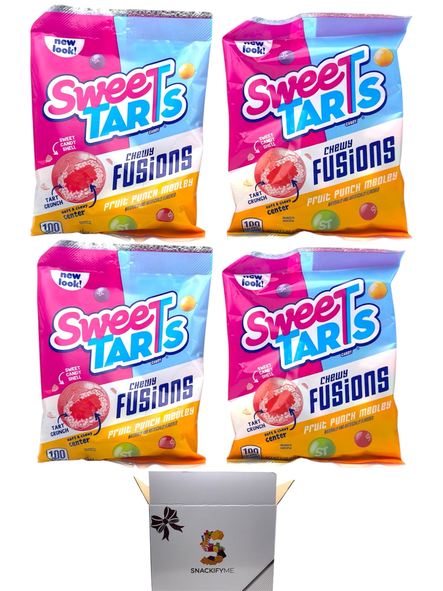 SNACKIFYME paquete frontal mostrando diseño y porciones, ideal para compartir