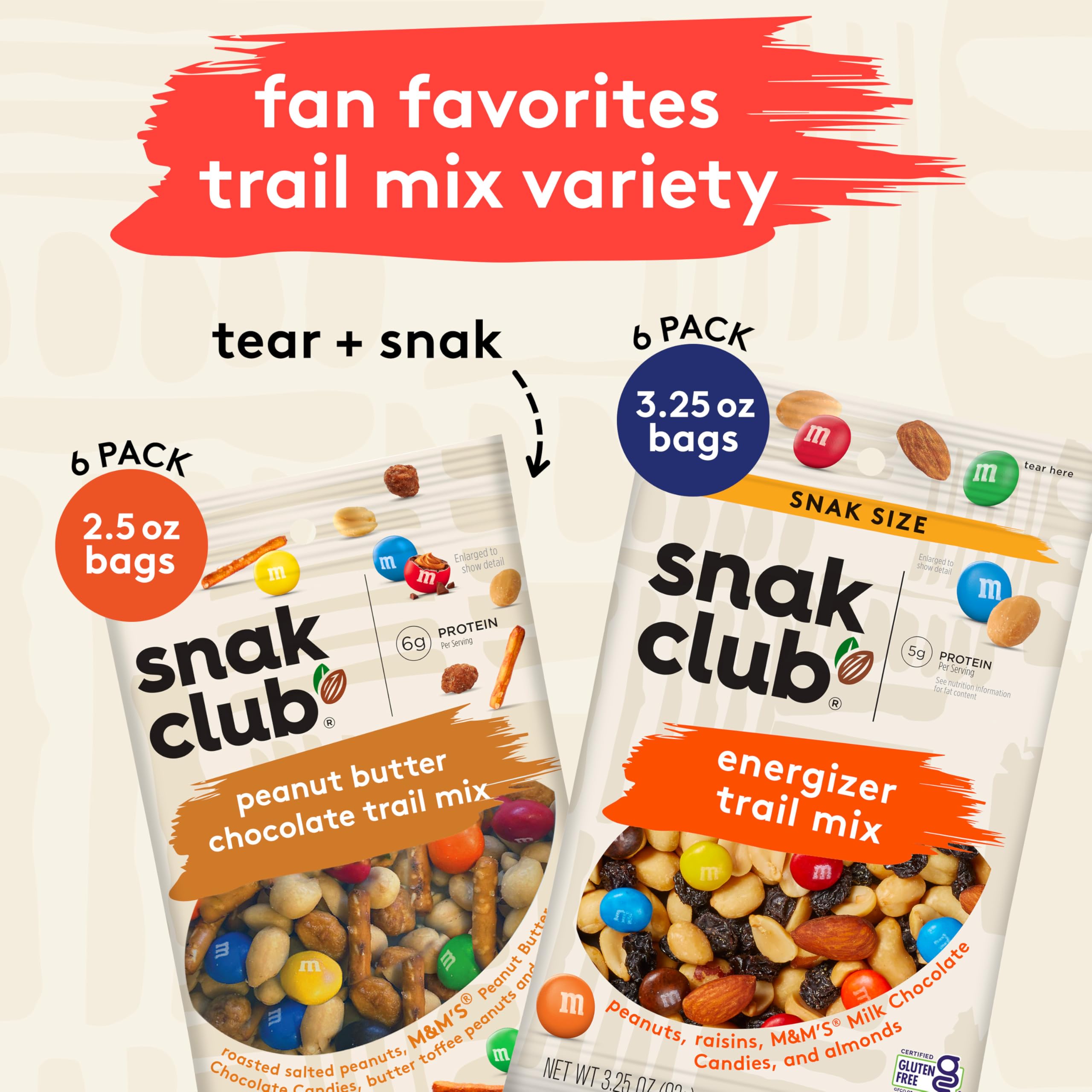 Snak Club Energizer close-up mostrando mezcla crujiente y balance