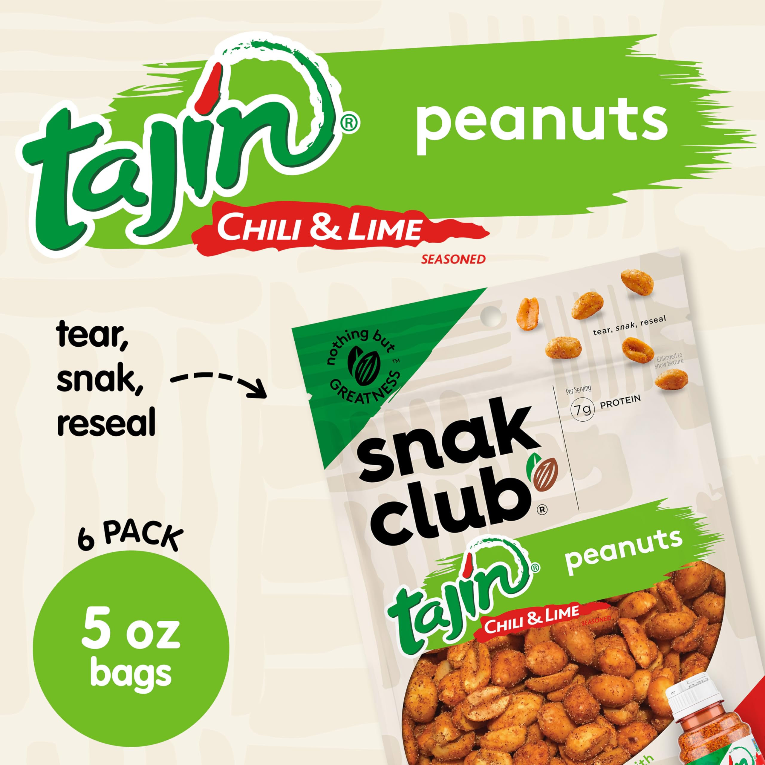 Snak Club bol servido con cacahuates Tajín listos para picar