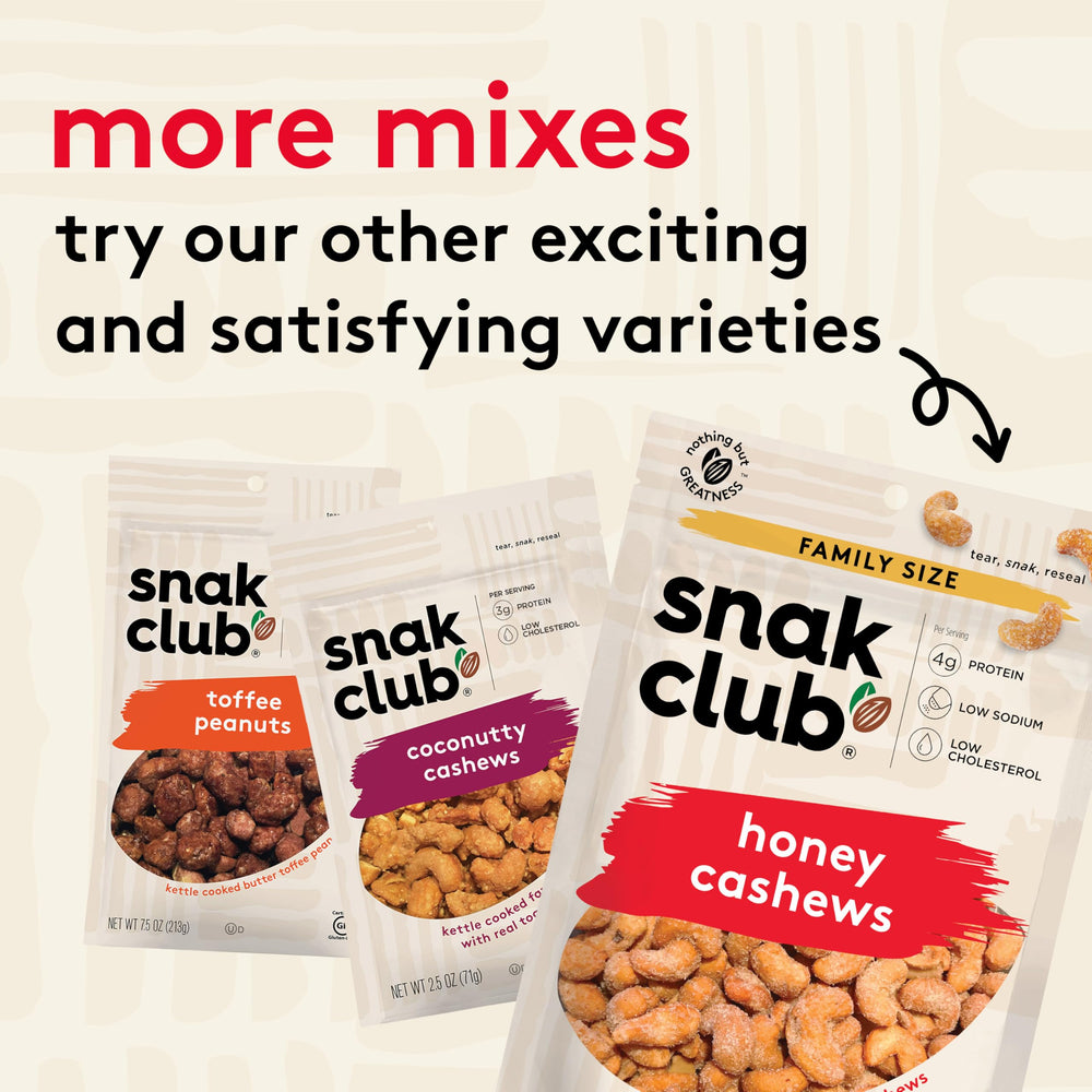 Snak Club cacahuates en mesa de fiesta como aperitivo sabroso y potente