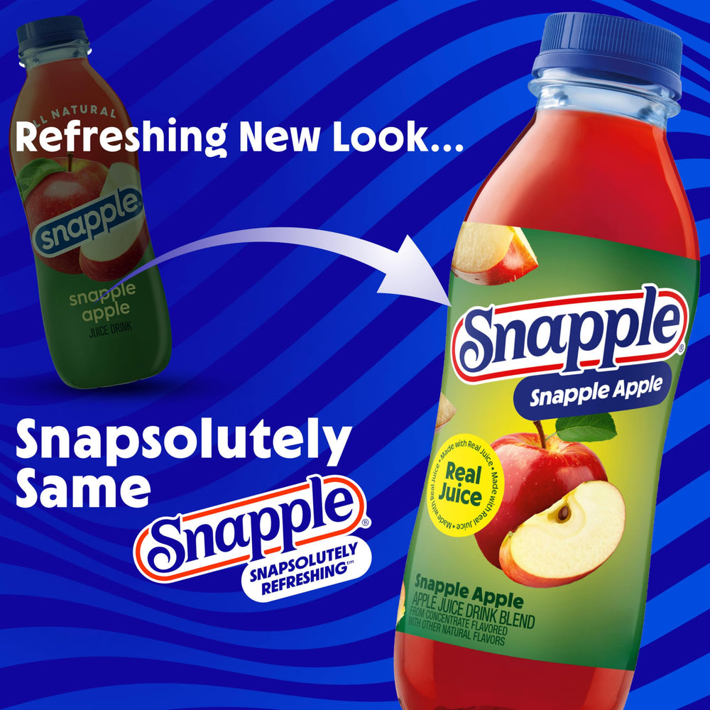 Snapple primer plano del líquido mostrando textura ligera y refrescante