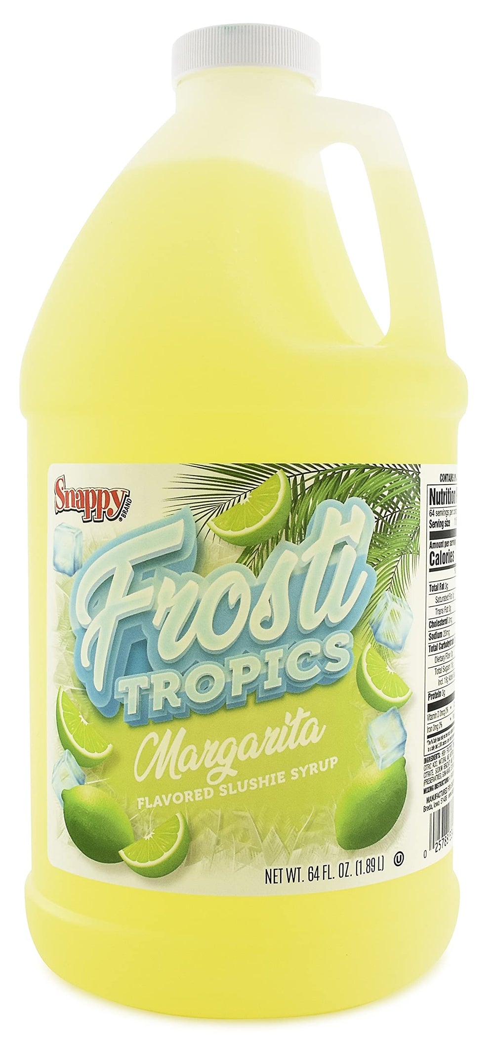 SNAPPY Frosti Tropics frente de la garrafa resellable y práctico vertido
