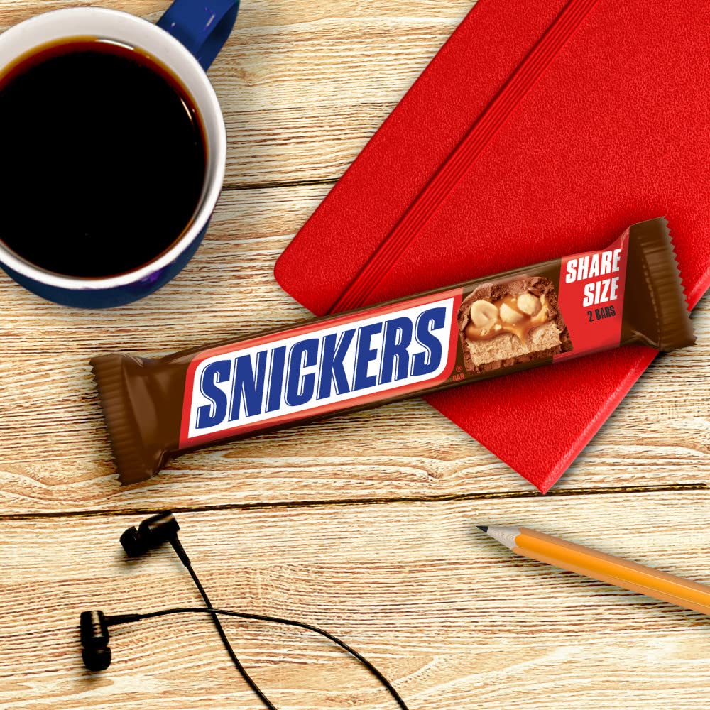 Snickers etiqueta nutricional legible para revisar ingredientes e información