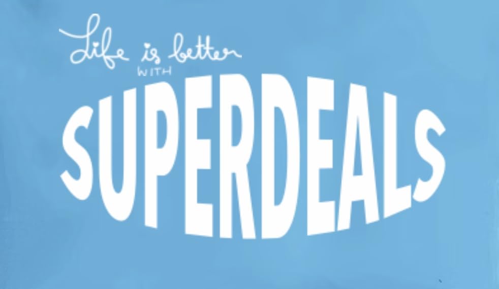 SUPERDEALS comparación de tamaño con manos para mostrar porción individual y portabilidad