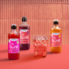 SodaStream bebida Cherry Lemonade mostrando burbujas y frescura al paladar