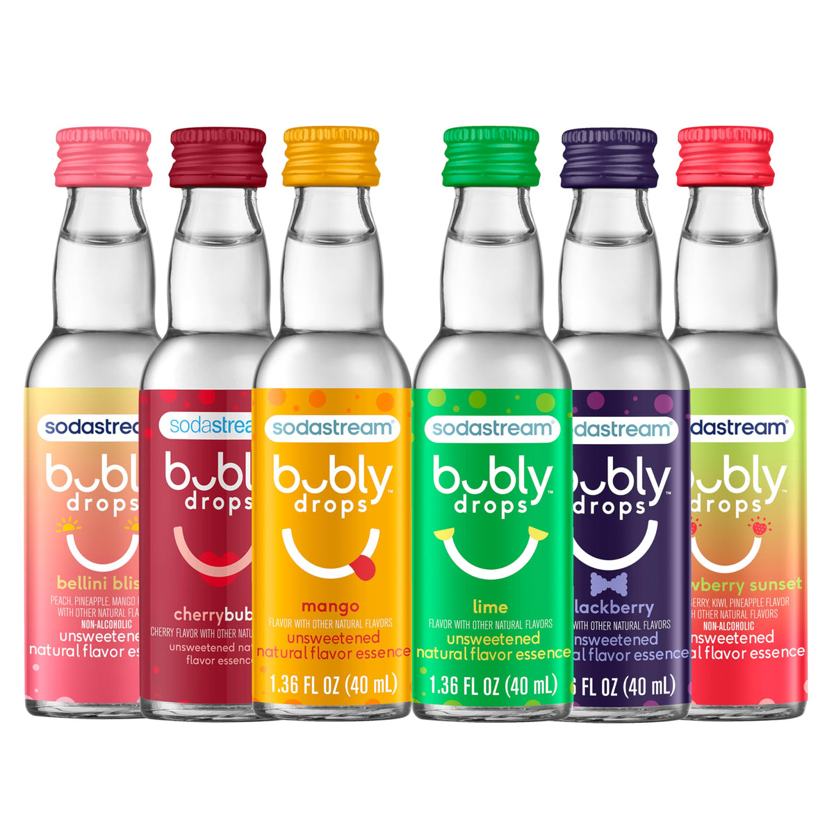 SodaStream pack frontal mostrando las seis botellas y ahorro