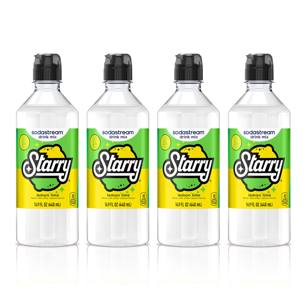 sodastream pack frontal de 4 botellas, práctico para preparar bebidas