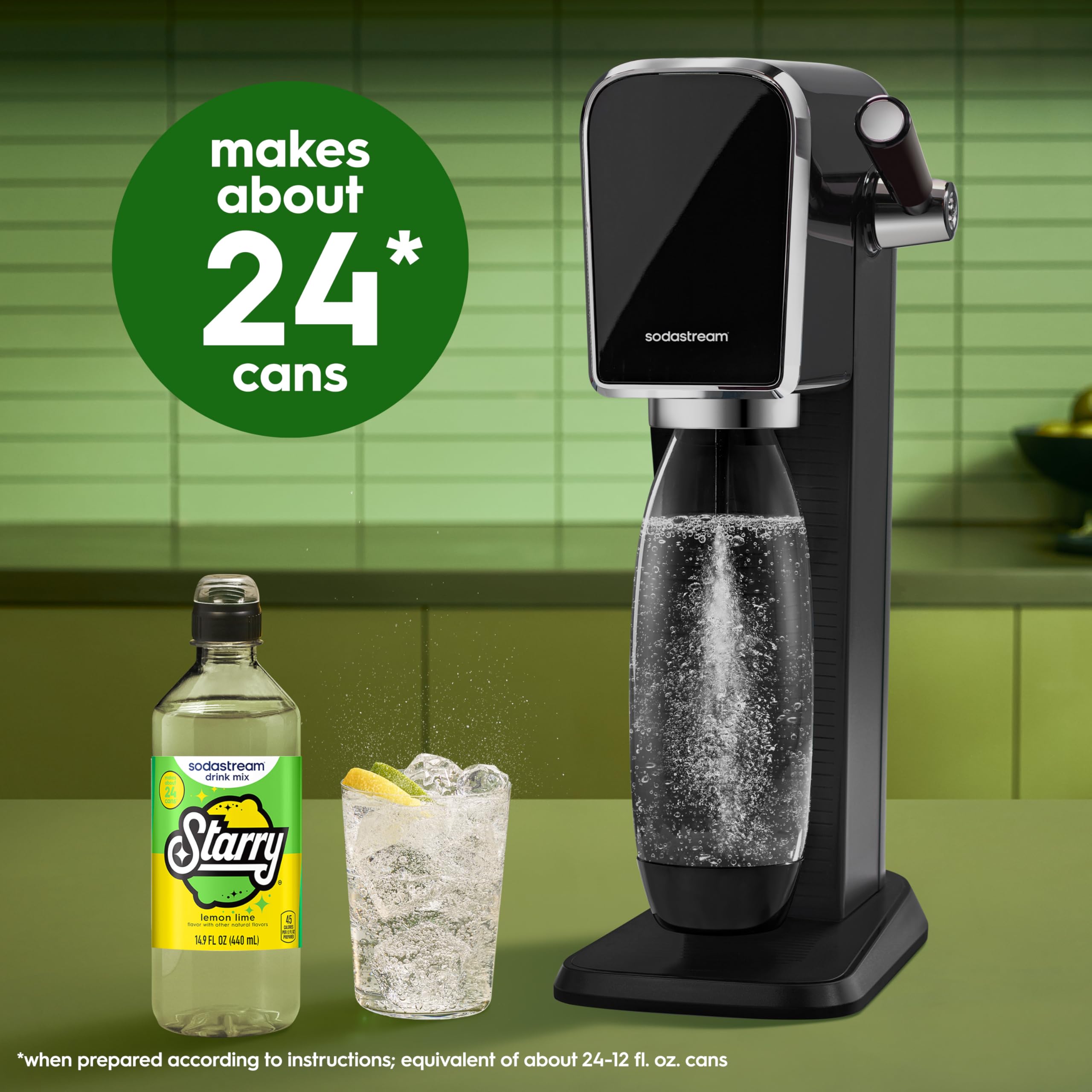 sodastream línea de sabor marcada en botella para medición precisa