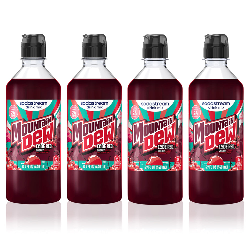 sodastream botella frontal mostrando etiqueta y volumen, práctico para preparar bebidas