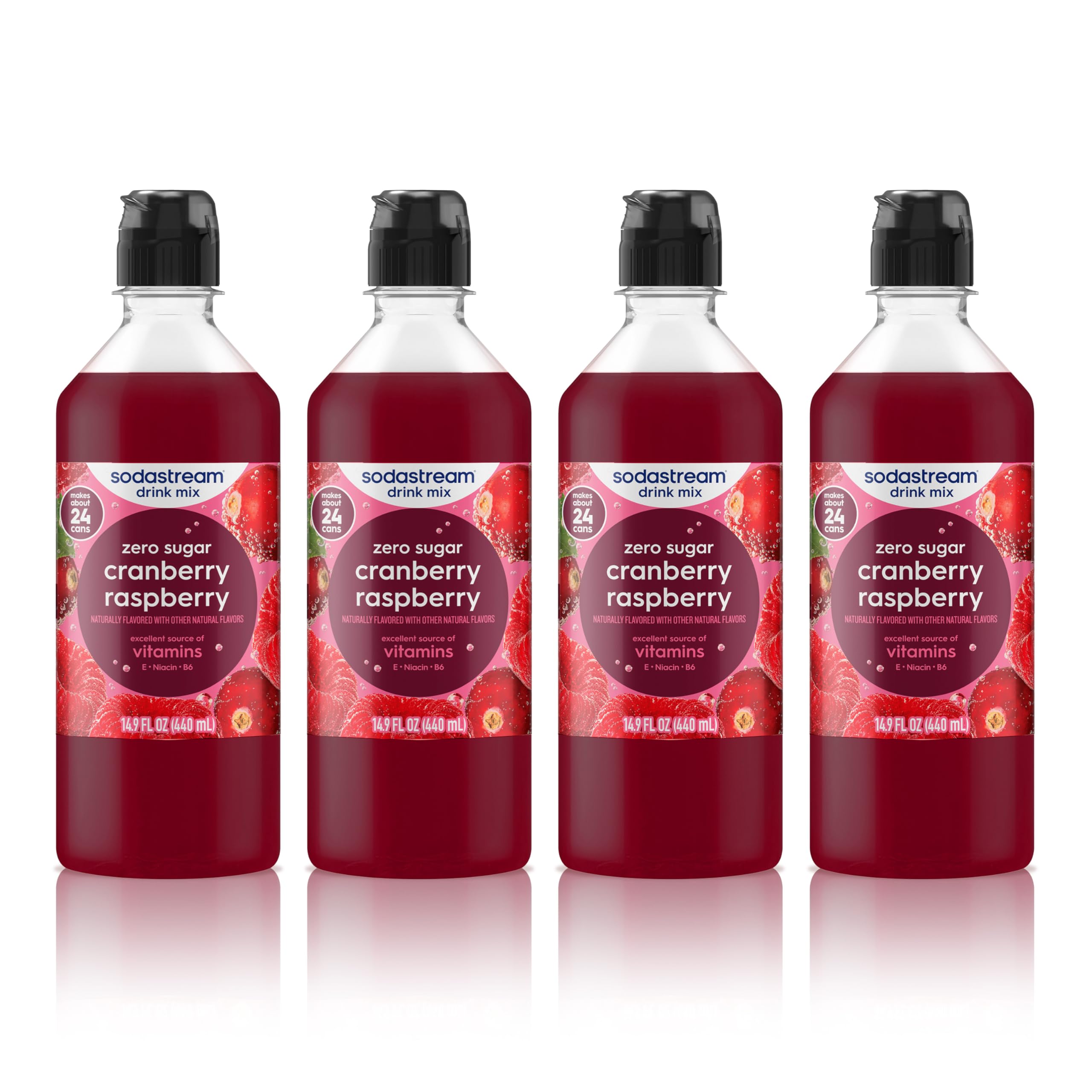 sodastream pack frente mostrando las cuatro botellas, perfecto para ahorrar
