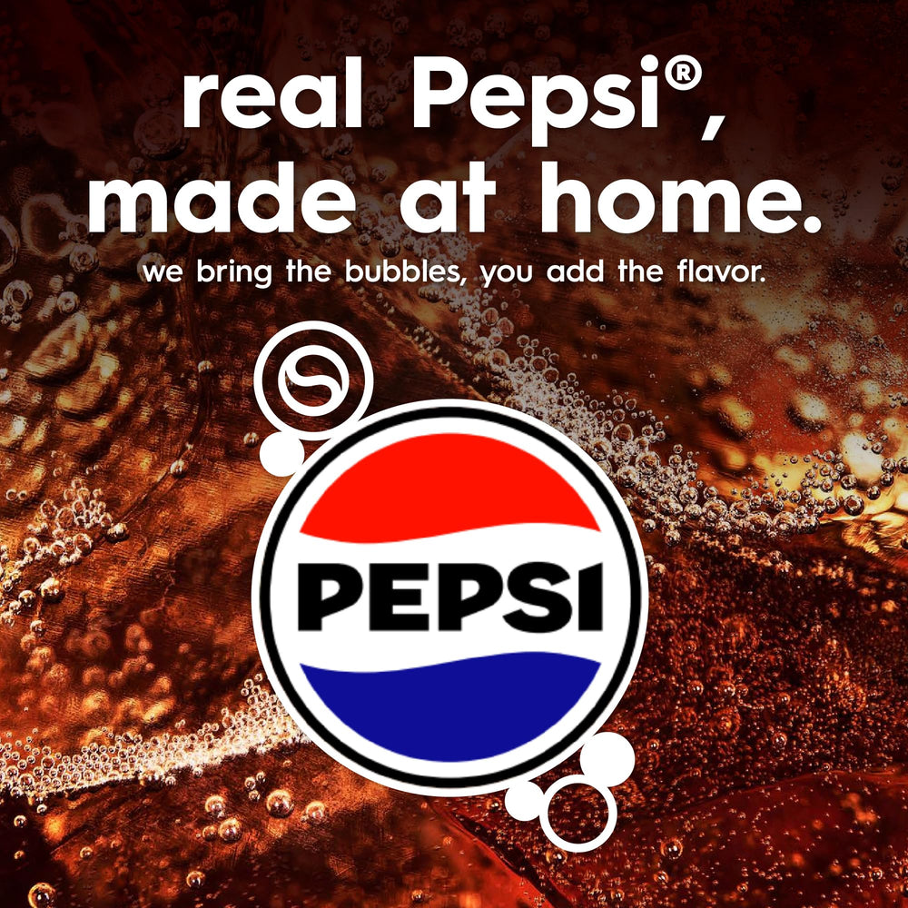 sodastream etiqueta legible con marca Pepsi y descripción del sabor