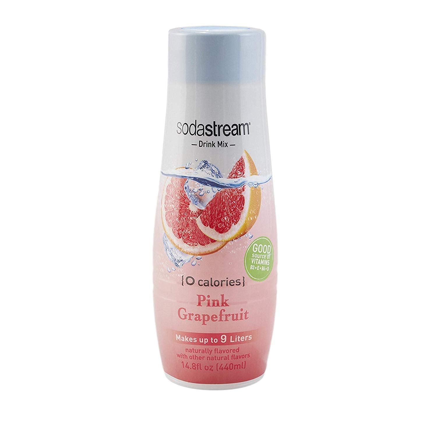 SodaStream vaso con agua con gas y pomelo, preparado en casa