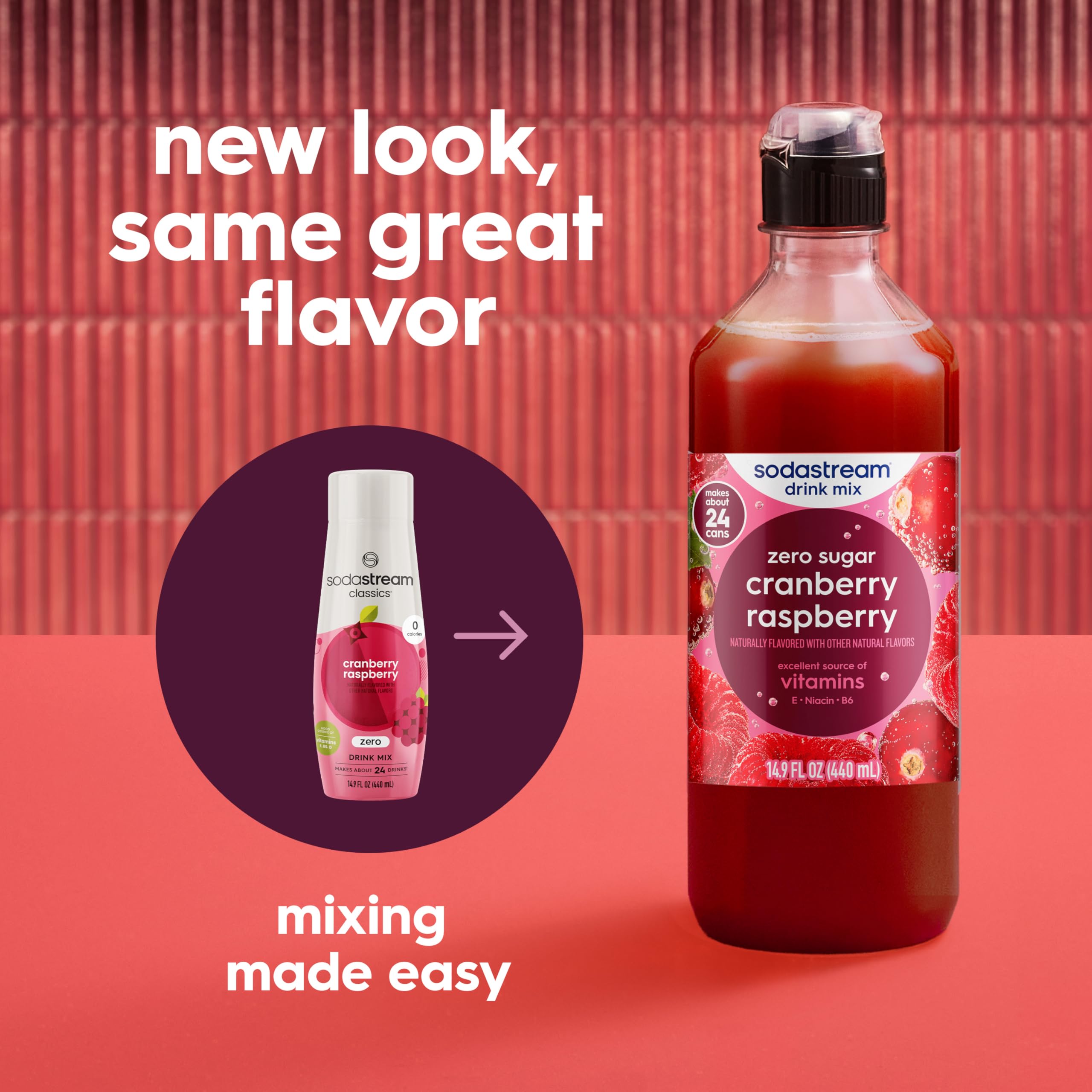 sodastream textura del concentrado arándano frambuesa, sabor intenso sin azúcar