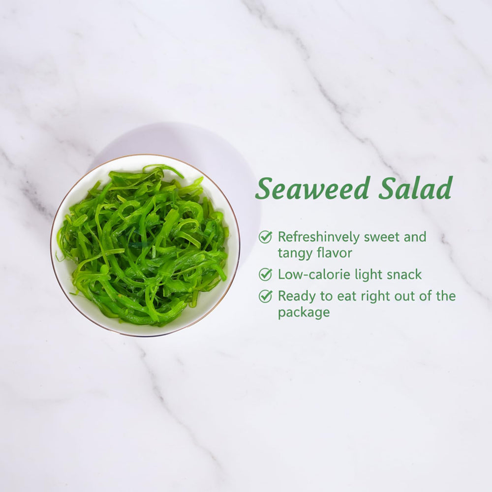 SODGHYTR primer plano de hojas de wakame y textura fresca