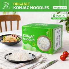 Soeos fideos Angel Hair servidos con salsa de tomate para una opción ligera y sabrosa