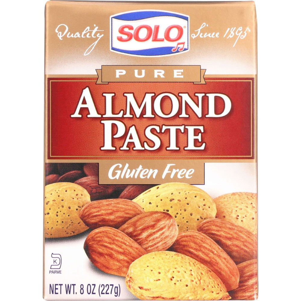 Solo pasta de almendra paquete frontal, textura maleable y sabor auténtico