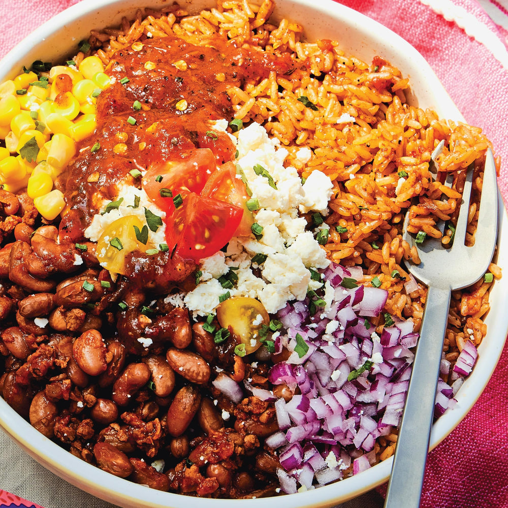SOMOS frijoles usados en burrito listo para llevar, cena rápida saludable