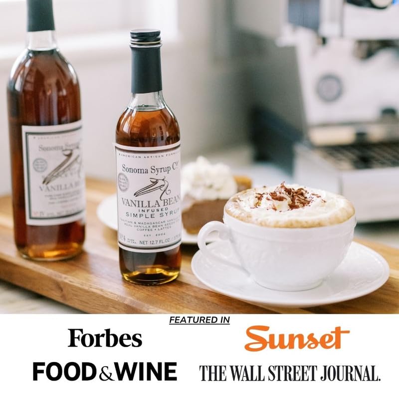 Sonoma Syrup Co botella en mano para comparar tamaño y facilidad de uso
