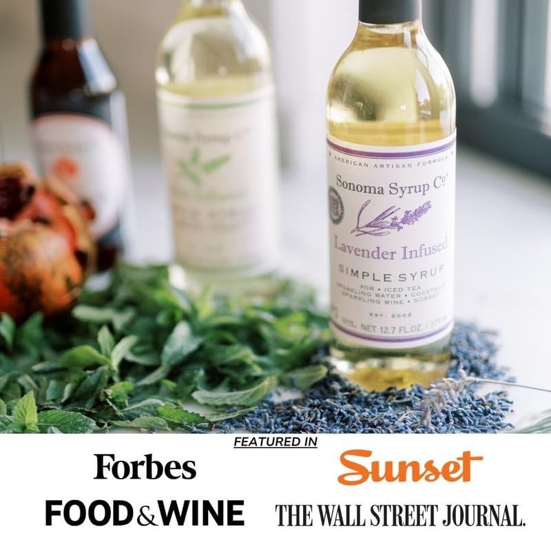 Sonoma Syrup Co jarabe usado en cóctel artesanal realzando sabor y presentación
