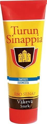 SÖPÖSÖPÖ Jalostaja Turun Sinappia envase frontal con sabor intenso y uso versátil