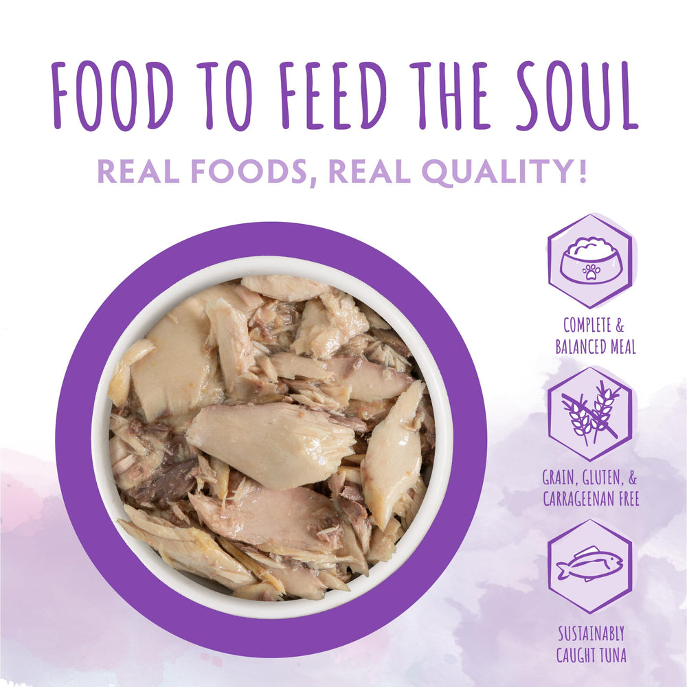 Soulistic atún entero en plato resaltando proteína de alta calidad