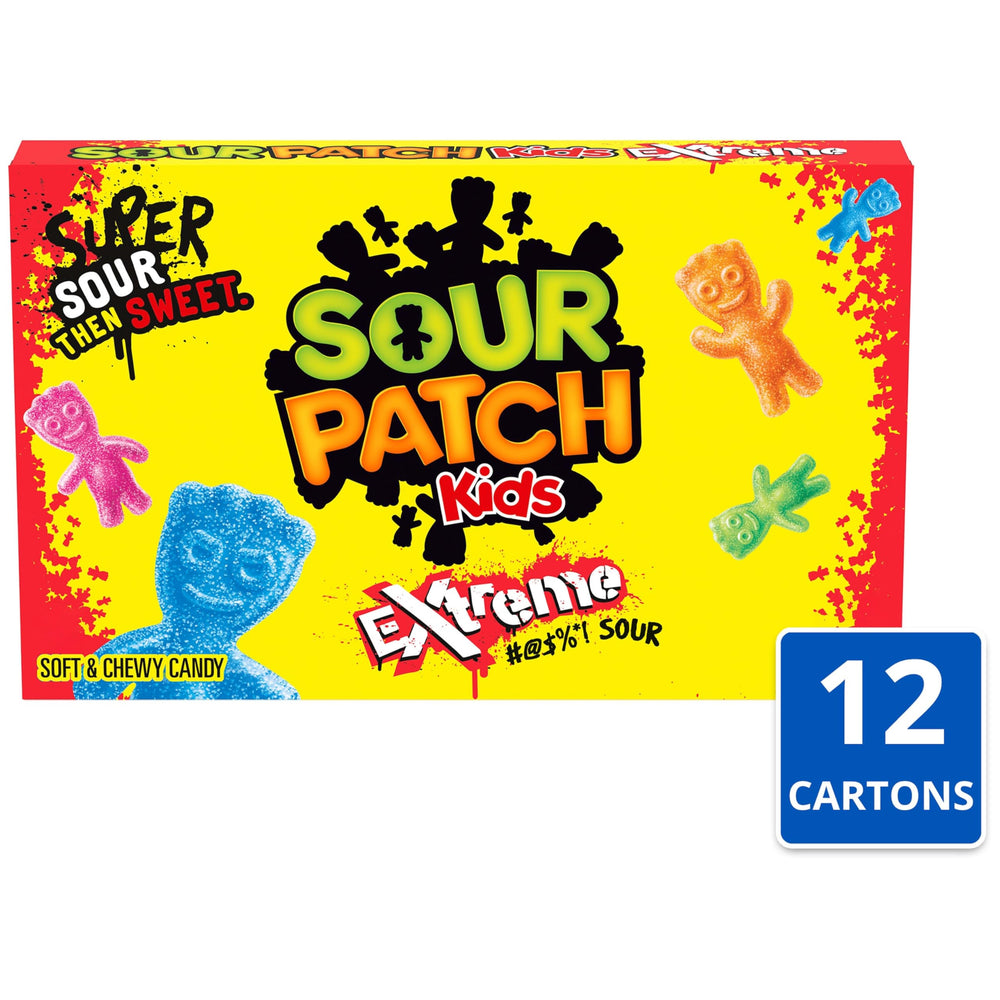 Sour Patch Kids caja abierta con gominolas listas para comer y compartir