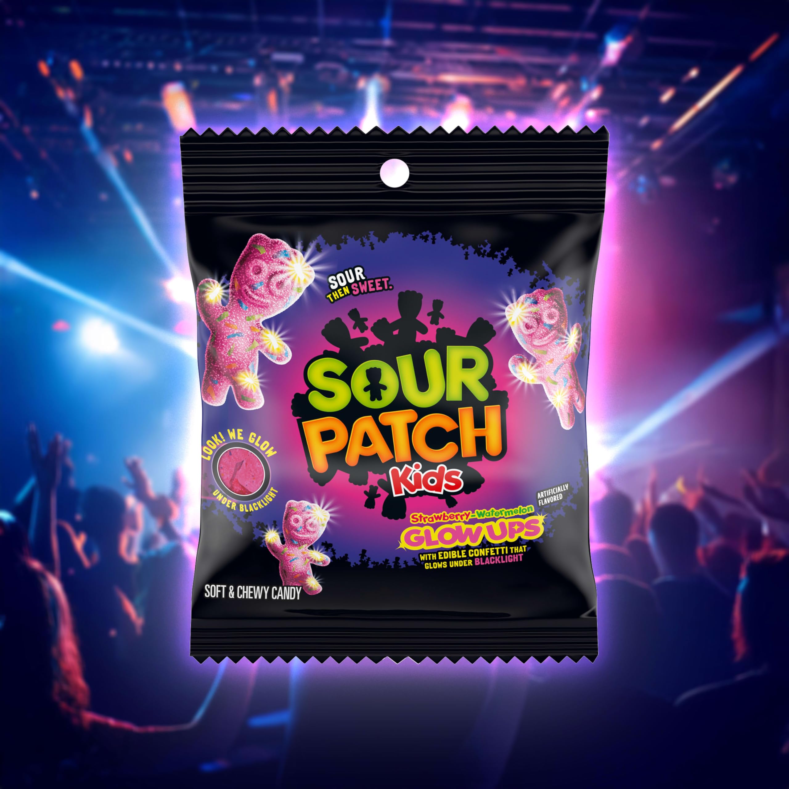 SOUR PATCH KIDS bolsa individual abierta lista para consumir en el momento