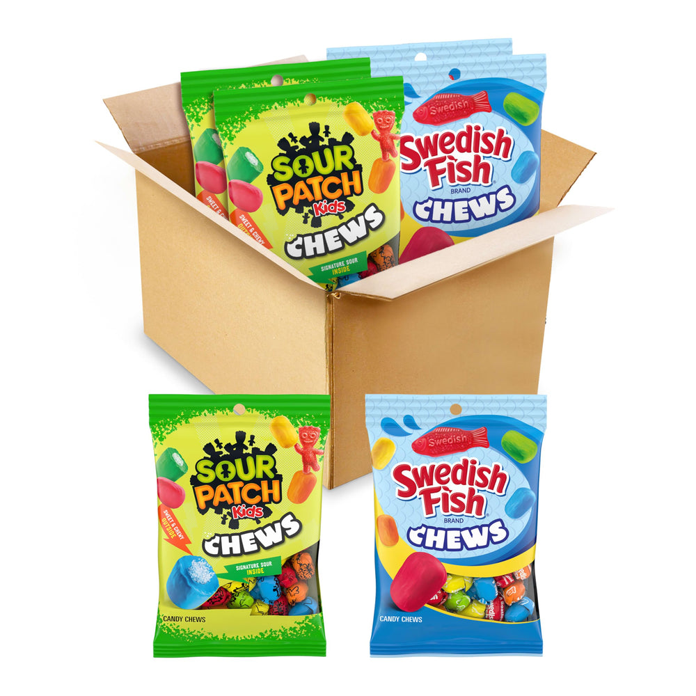 Sour Patch Kids paquete delantero muestra variedad y conveniencia