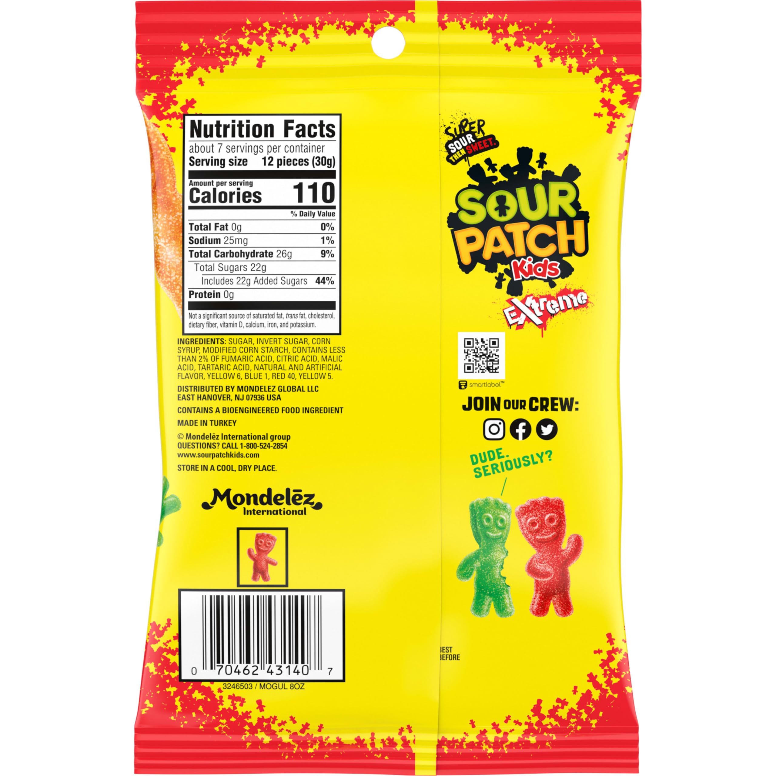 Sour Patch Kids primer plano de textura ácida y masticable, sensación intensa