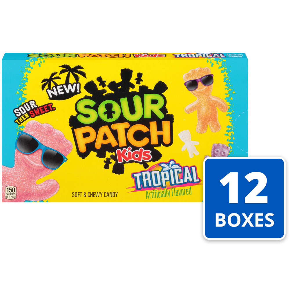 SOUR PATCH KIDS caja abierta con gomitas listas para repartir