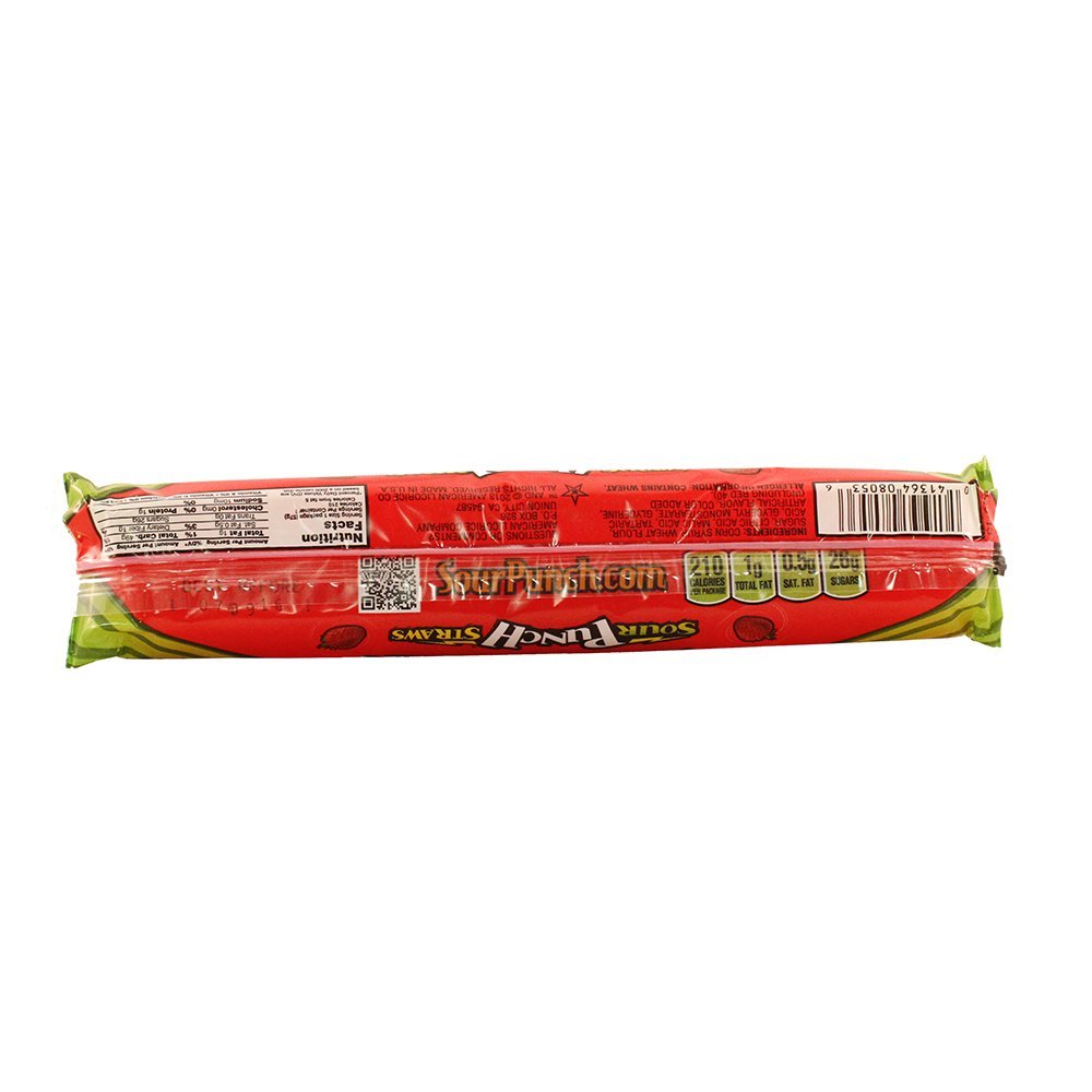 Sour Punch comparación de tamaño de bandeja de 2 oz para porciones