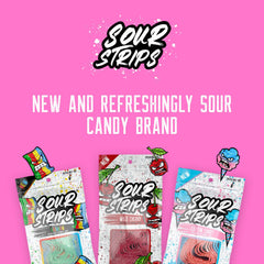 SOUR STRIPS bolsa resellable abierta mostrando facilidad de conservación