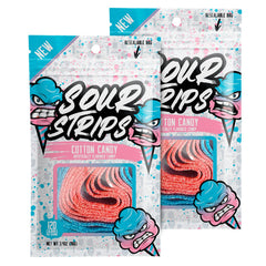 SOUR STRIPS frente del paquete mostrando diseño y cantidad 12 por bolsa