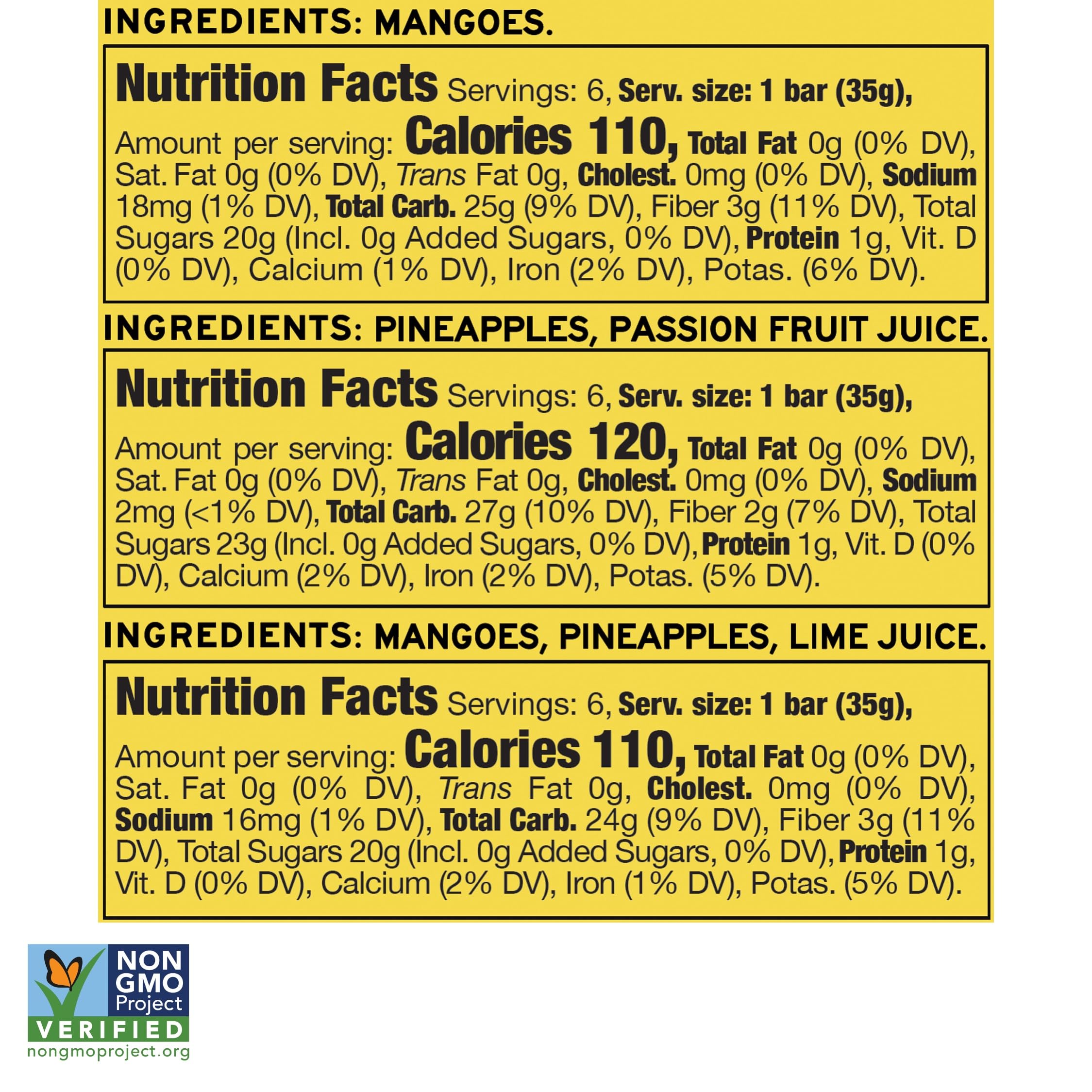 South 40 Snacks primer plano de textura de barra mostrando fruta real
