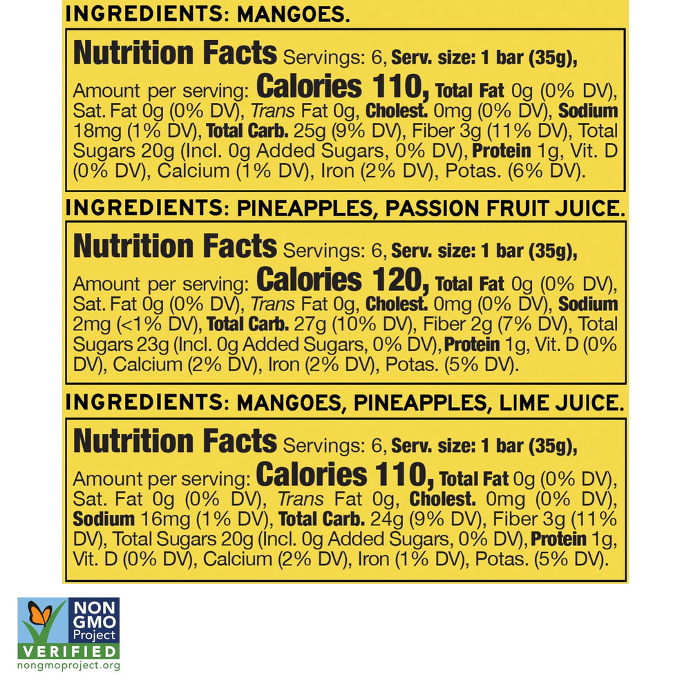 South 40 Snacks primer plano de textura de barra mostrando fruta real