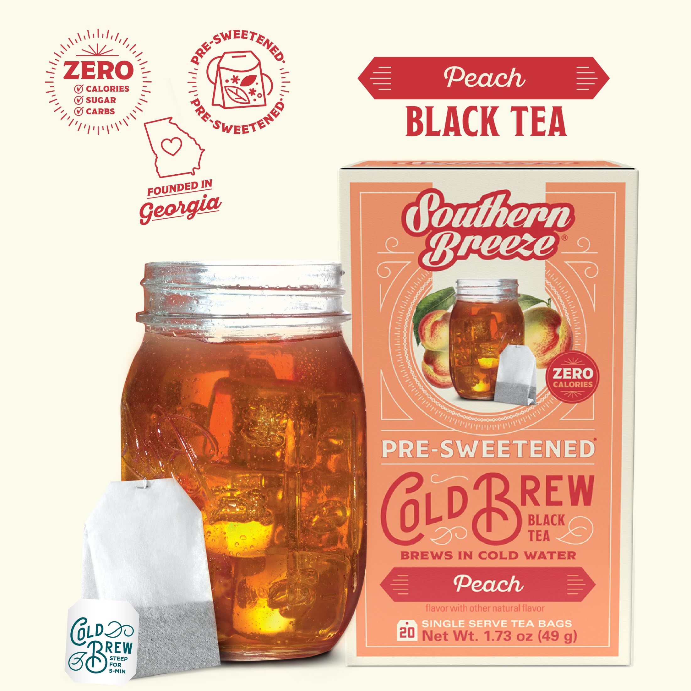 Southern Breeze caja abierta con 20 bolsitas individuales preservando frescura