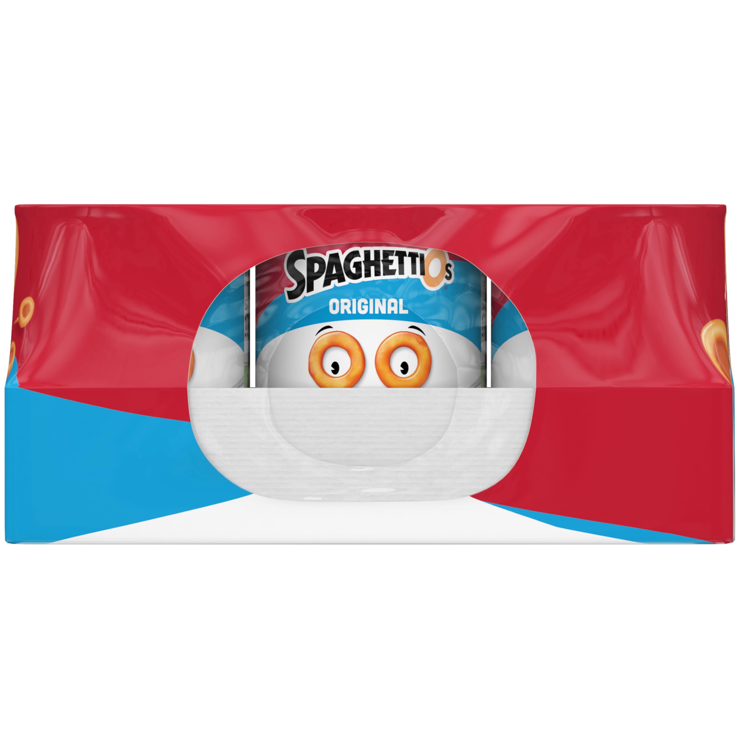 SpaghettiOs calentando en microondas para una comida rápida